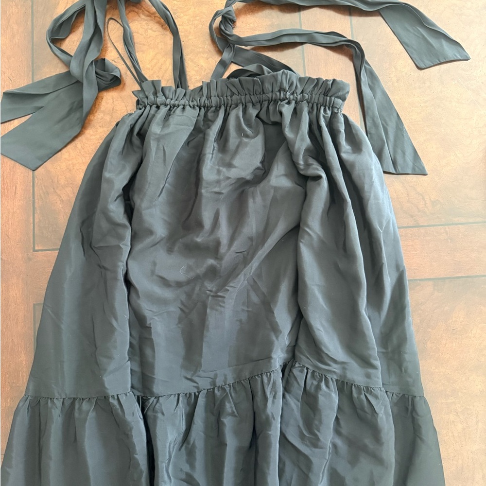 Black Tie-Strap Maxi Dress